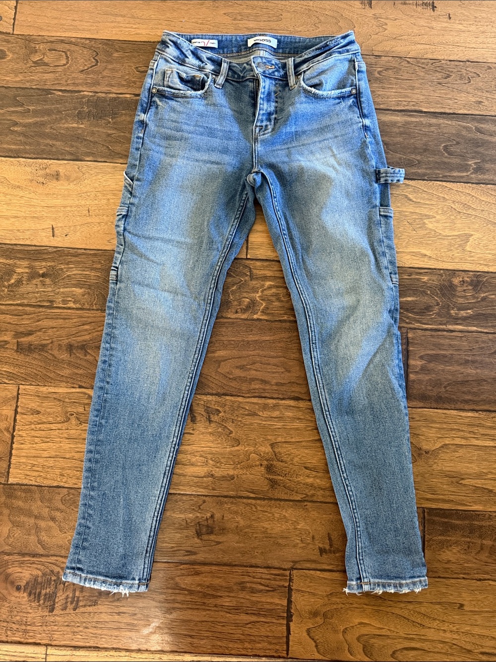 Vigoss Light Blue Skinny Jeans - Frayed Hem